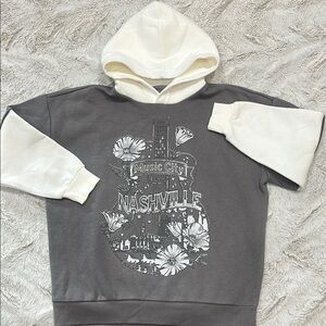 Gray and White Nashville Hoodie
Girls size S NWOT